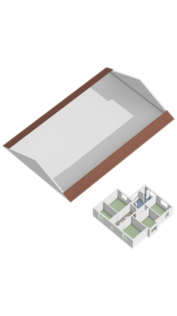 Plattegrond - Oud Emmeloorderweg 24, 8319 AE Schokland - Landgoed Schokland indeling eestste verdieping woning en naastgelegen schuur.png